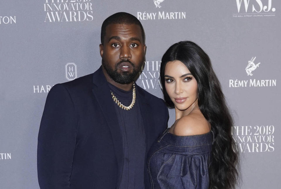 Kim Kardashian and Kanye West together in 2019. 