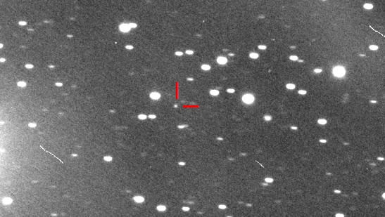 This image shows the newfound comet C/2012 (ISON) as seen by the Remanzacco Observatory in Italy. The image, taken by amateur astronomers Ernesto Guido, Giovanni Sostero and Nick Howes, is a confirmation view of the comet, which was first disc