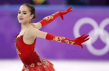 Figure Skating - Pyeongchang 2018 Winter Olympics - Women Single Skating free skating competition final - Gangneung Ice Arena - Gangneung, South Korea - February 23, 2018 - Alina Zagitova, an Olympic Athlete from Russia, competes. REUTERS/Damir Sagolj