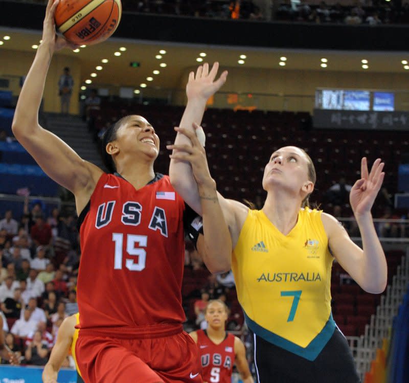 Candace Parker won two gold medals with Team USA at the 2008 and 2012 Olympics. File Photo by Roger L. Wollenberg/UPI