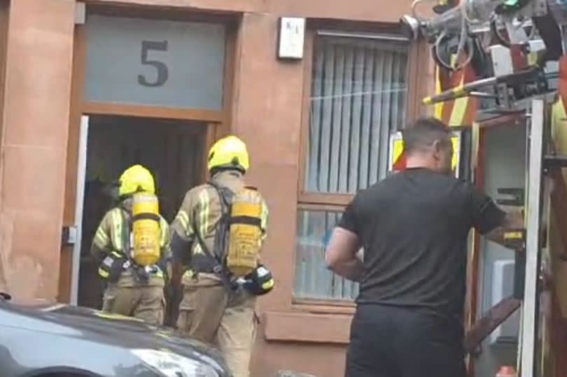 Firefighters were seen entering into the building