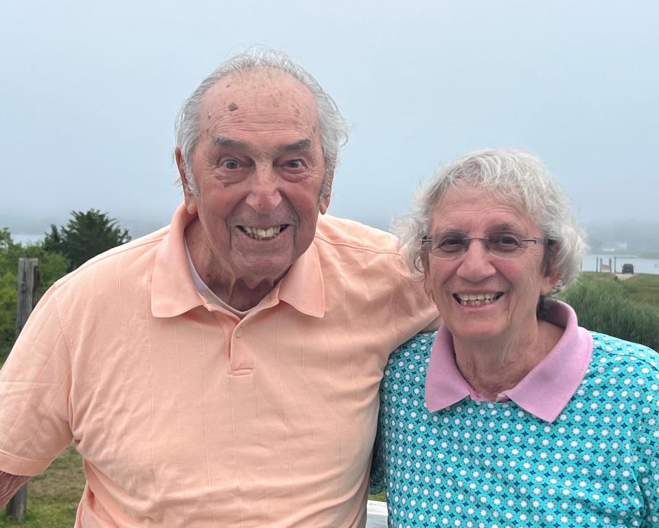 John Stellitano and his daughter Sherron, who was born while her father was serving in Europe during World War II.