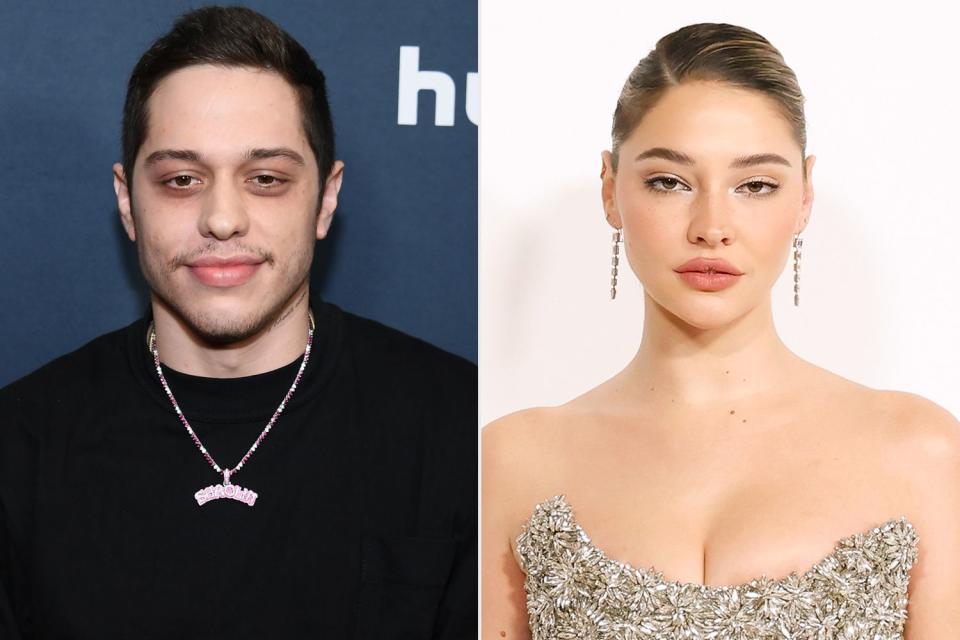 <p>Dimitrios Kambouris/Getty, Taylor Hill/FilmMagic</p> Pete Davidson, Madelyn Cline