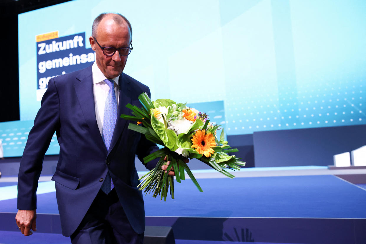 Friedrich Merz am Montag beim CDU-Parteitag in Berlin (Bild: REUTERS/Liesa Johannssen)