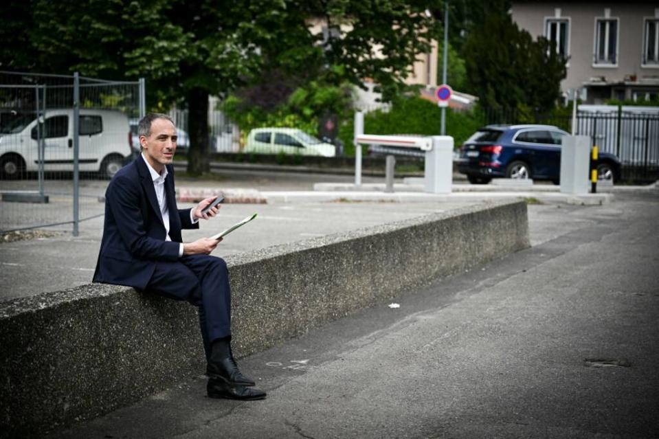 Raphael Glucksmann, le 1er mai 2024 à Villeurbanne près de Lyon.