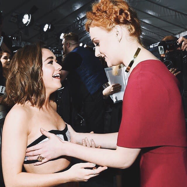 28) Sophie Turner and Maisie Williams
