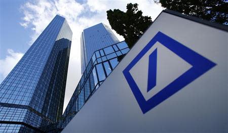 The headquarters of Deutsche Bank are pictured in Frankfurt October 29, 2013. REUTERS/Ralph Orlowski