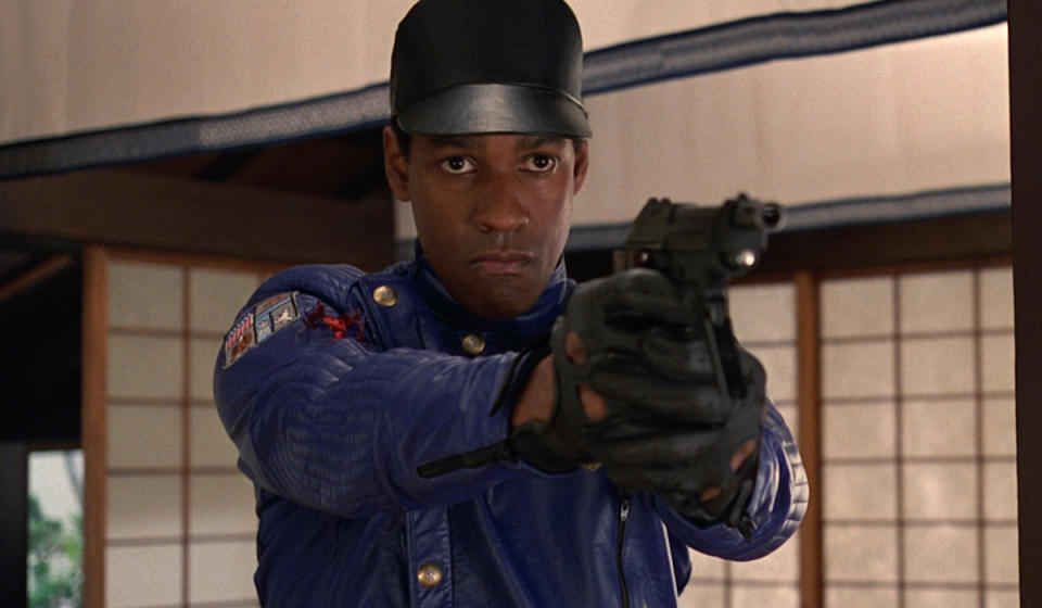 <p>Nominated for: Actor in a Motion Picture, Drama, Fences Embarrassing Role: It's time for a bit of '90s cheese with Virtuosity – a film about an escaped VR criminal (actually, an amalgamation of the most violent serial killers in history) which is then tracked down by a leather-clad Denzel Washington. </p>