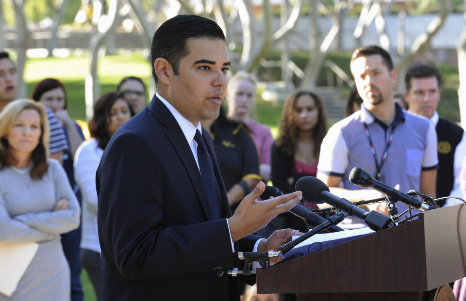 If appointed, Robert Garcia (D) &mdash; mayor of Long Beach, California &mdash; would be both the state's first Latino senator and the state's first openly LGBTQ senator. (Photo: Bob Riha Jr / Reuters)