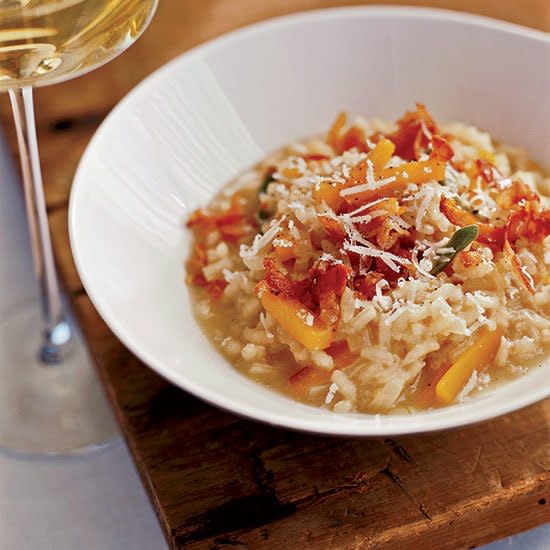 Butternut Squash Risotto with Crispy Pancetta