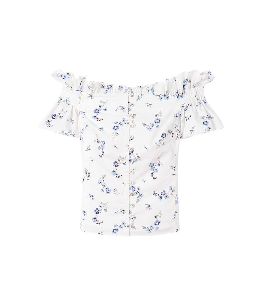 <p>Off-the-shoulder Francine floral top, $250, <a rel="nofollow noopener" href="https://www.rebeccataylor.com/off-the-shoulder-francine-floral-top/318951B534.html?dwvar_318951B534_color=SNOWCO&cgid=#q=off%2Bthe%2Bshoulder%2Btop&lang=default&start=1" target="_blank" data-ylk="slk:rebeccataylor.com;elm:context_link;itc:0;sec:content-canvas" class="link ">rebeccataylor.com</a><br><br></p>