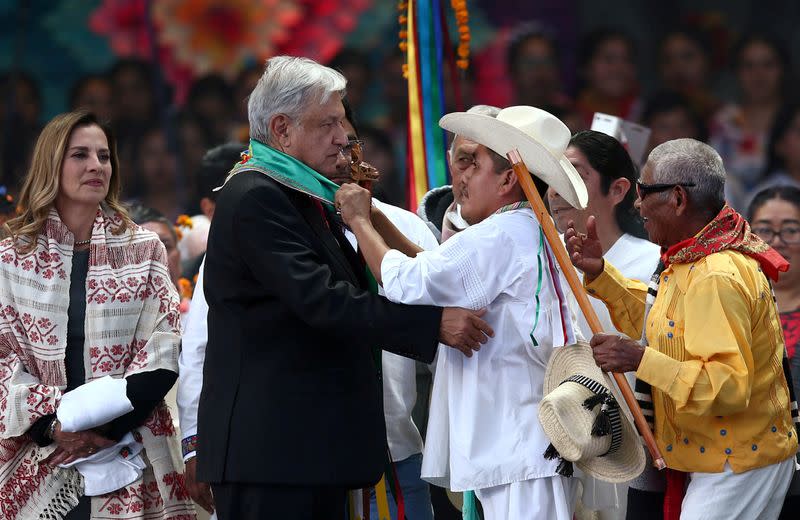 FILE PHOTO: Mexico’s President Andres Manuel Lopez Obrador at AMLO Fest at Zocalo square in Mexico City