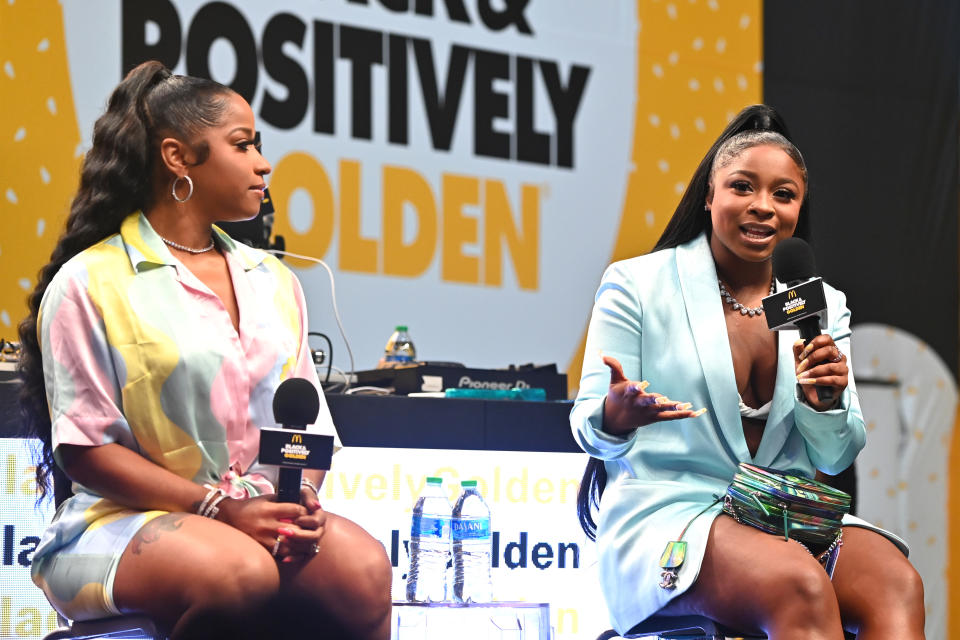 Reginae Carter and Antonia “Toya” Johnson- Rushing talking