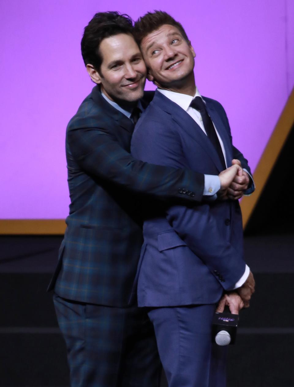 Paul Rudd and Jeremy Renner's Hug Hair