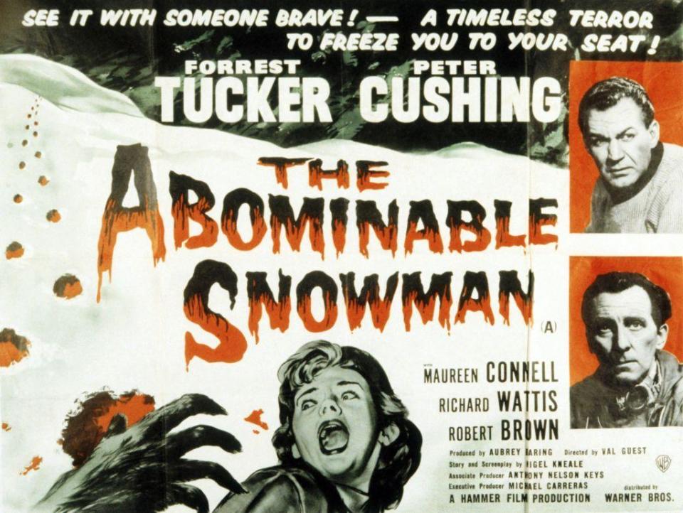 poster de "El abominable hombre de las nieves"
