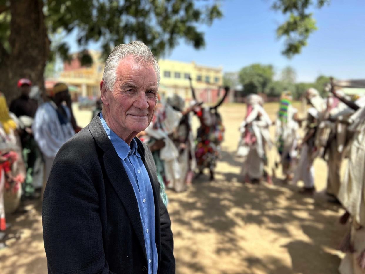 Michael Palin at the Durbar outside the Emir of Kano's Palace in Nigeria