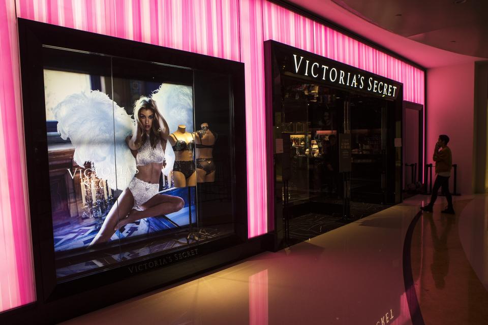 CHENGDU, CHINA - MARCH 10:  A view of exterior signage at the Victoria's Secret Chengdu Store on March 10, 2017 in Chengdu, China. (Photo by Wang He/Getty Images)