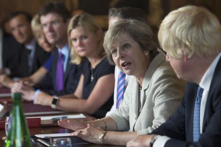 Theresa May holds a cabinet meeting at the Prime Minister's country retreat Chequers in Buckinghamshire to discuss department-by-department Brexit action plans, Britain August 31, 2016. REUTERS/Stefan Rousseau/Pool