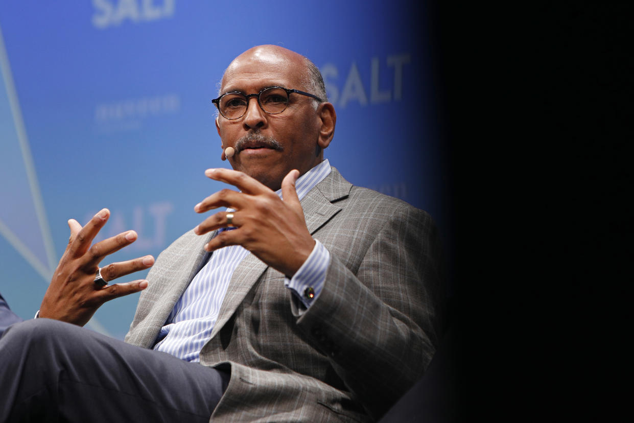 Michael Steele, former chairman of the Republican National Committee (RNC), speaks during the Skybridge Alternatives (SALT) conference in Las Vegas, Nevada, U.S., on Thursday, May 9, 2019. (Joe Buglewicz/Bloomberg via Getty Images)