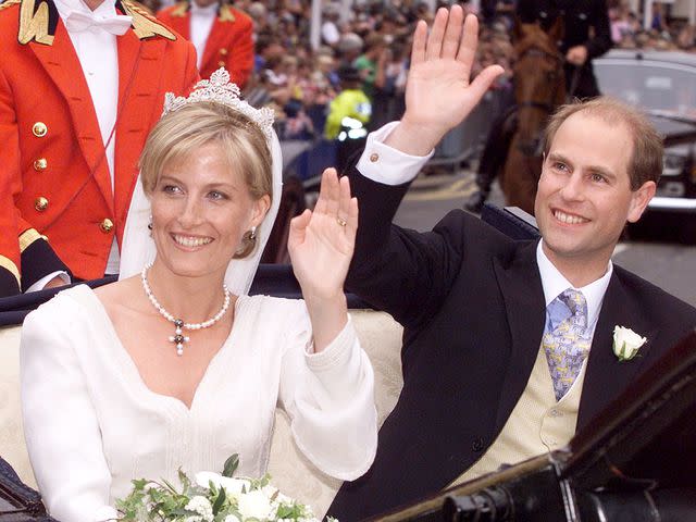 Tim Graham Picture Library/Getty Sophie and Prince Edward at their wedding in June 1999