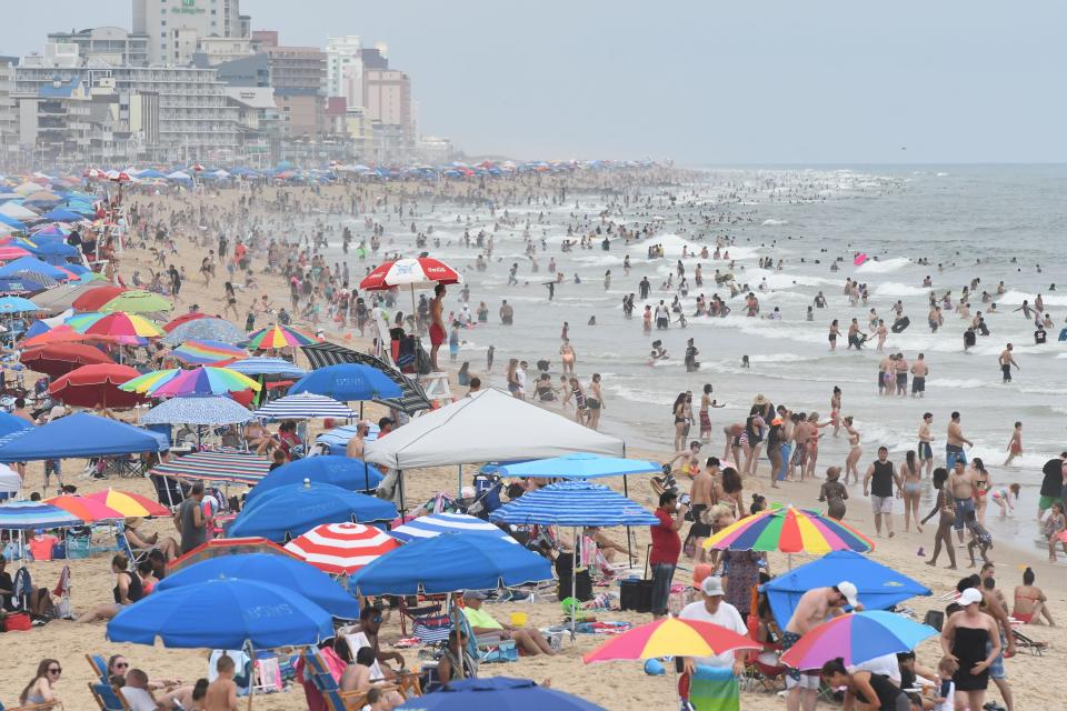 Thousands enjoyed the summer weather in Ocean City, MD Saturday, July 4, 2020 by visting the beach and the boardwalk. (Photo by Todd Dudek for The Daily Times)