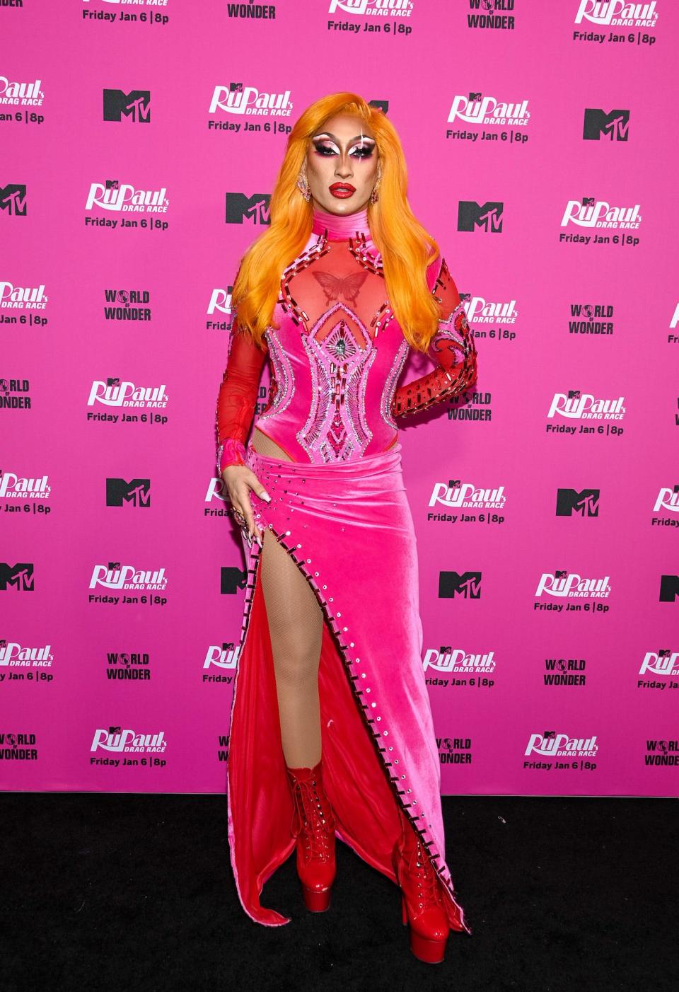 Anetra at the "RuPaul's Drag Race" season 15 premiere on January 5, 2023.