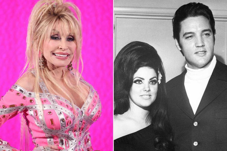 <p>Mike Marsland/WireImage; Bettmann/Getty</p> Dolly Parton; Priscilla and Elvis Presley