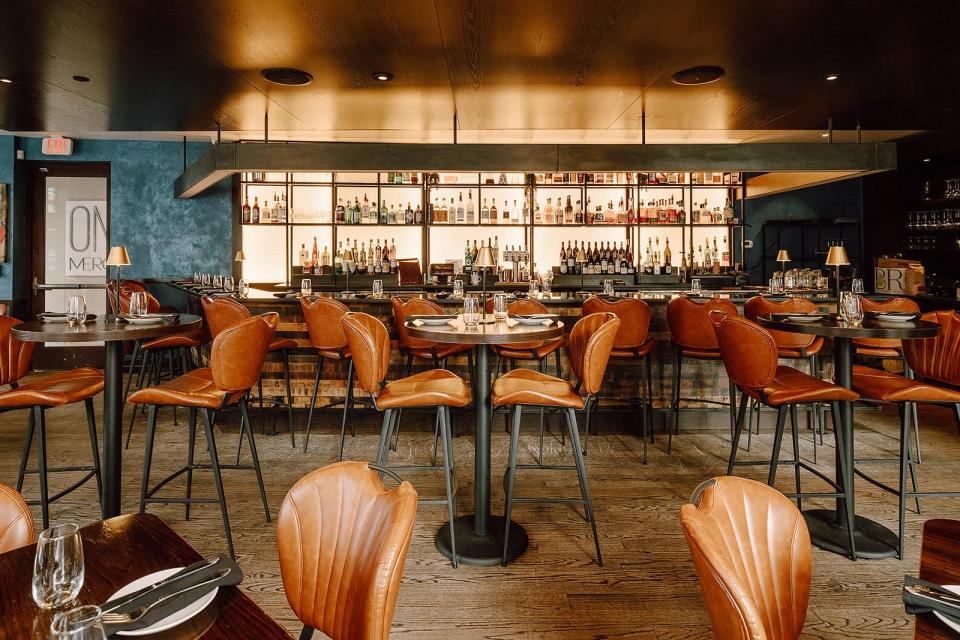 The bar area of Five on Vine restaurant, in Over-the-Rhine