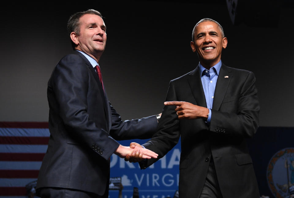 Former President Barack Obama spoke at a campaign rally for Ralph Northam in Richmond, Virginia, on Oct. 19, 2017. (Photo: JIM WATSON/Getty Images)