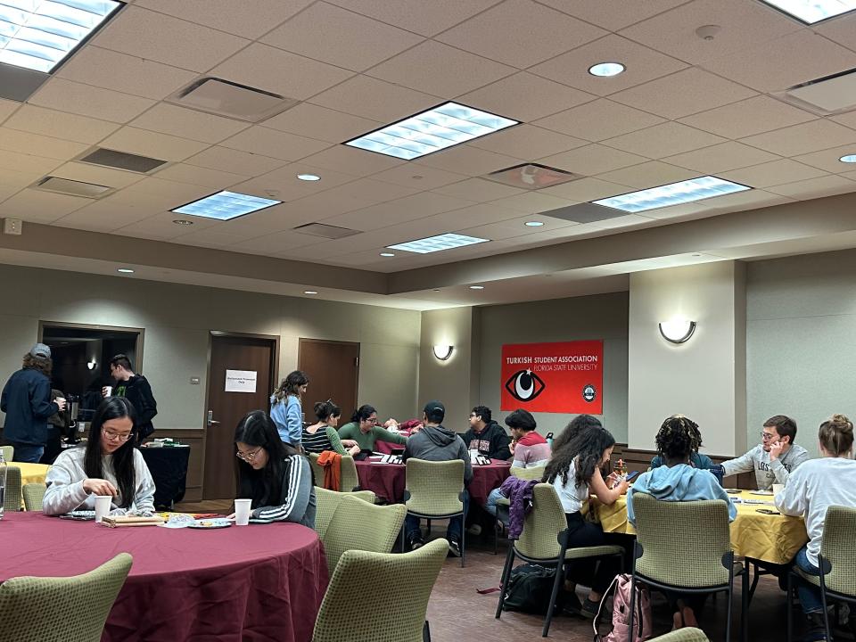 Students participate in a Turkish Student Association event on Florida State University's campus.