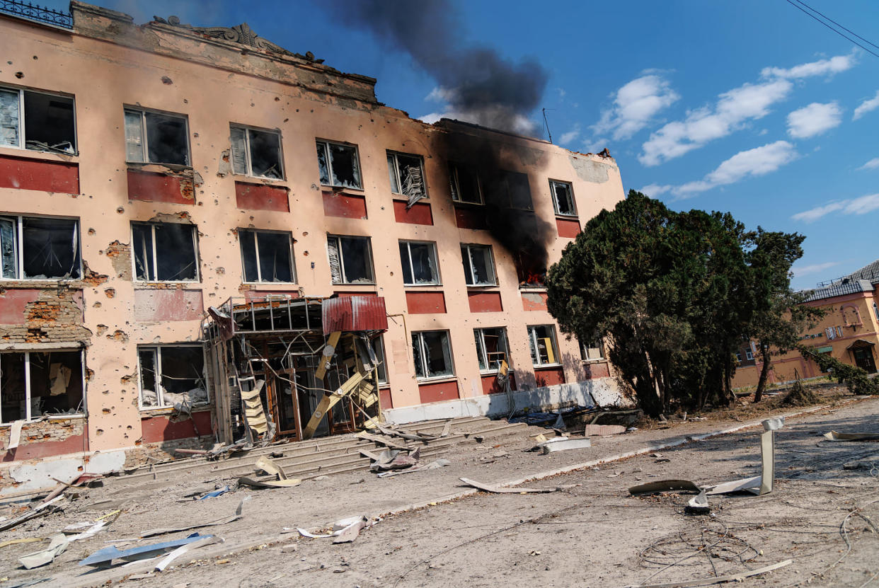 The fighting in the Kursk Region began on August 6, 2024, when the Armed Forces of Ukraine crossed the Russian-Ukrainian border near the city of Sudzha and began to advance deep into Russian territory, and in a few days took control of dozens of settlements in Kursk Region.  (Oleg Palchyk / Global Images Ukraine via Getty  Images)