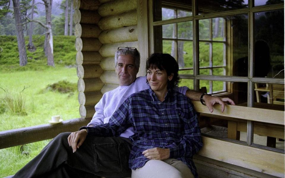 The picture of Jeffrey Epstein and Ghislaine Maxwell at the Queen’s log cabin in Balmoral is thought to have been taken in 1999 - US Department of Justice/PA