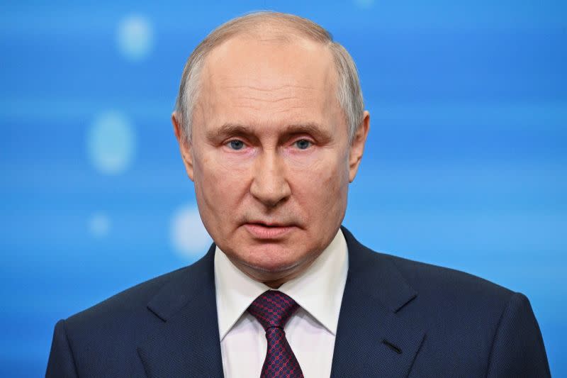 ▲俄羅斯總統蒲亭（Vladimir Putin）呼籲俄羅斯民眾展現愛國情操，出席總統大選並投下神聖的一票。（圖／美聯社／達志影像）