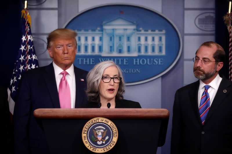 U.S. President Trump holds news conference on the coronavirus outbreak at the White House in Washington