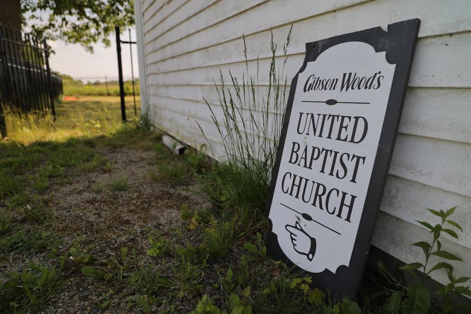 The remains of Labban Powell will be laid to rest in the cemetery of the Gibson Woods United Baptist Church.