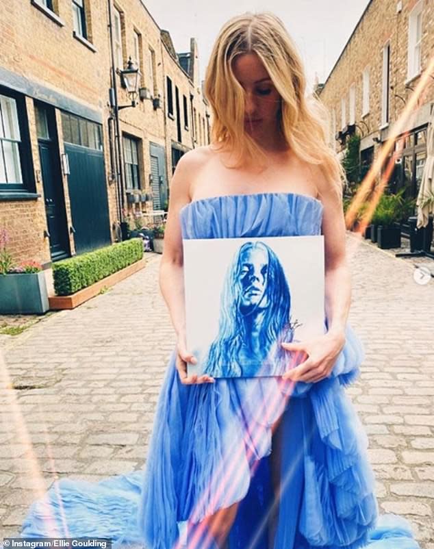 Ellie Goulding promoting her fourth studio album outside her London home. Photo: Ellie Goulding via Instagram