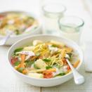 <p>Using cooked, leftover chicken in this broth saves you time and makes this recipe a breeze. Skip the first step completely in this recipe.</p><p><strong>Recipe: <a href="https://www.goodhousekeeping.com/uk/food/recipes/a535384/chicken-and-ginger-broth/" rel="nofollow noopener" target="_blank" data-ylk="slk:Healing Chicken and Ginger Broth" class="link ">Healing Chicken and Ginger Broth</a></strong></p>