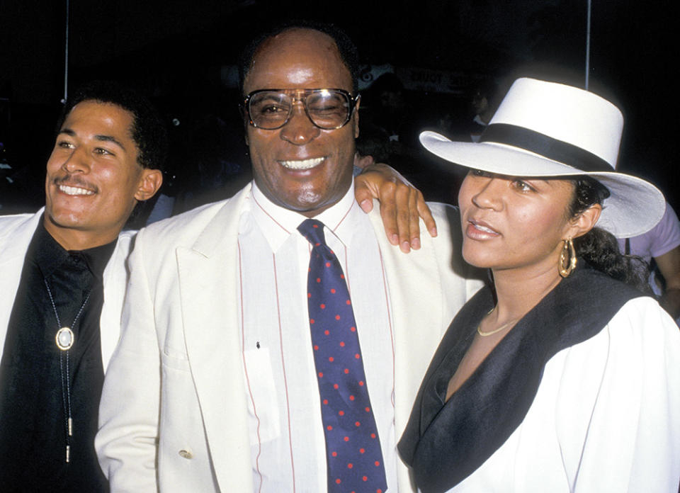 Amos (center) with K.C. and Shannon at the Hollywood premiere of Coming to America in June 1988
