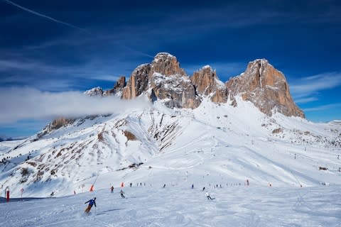 Skiing in the Dolomites - Credit: AP
