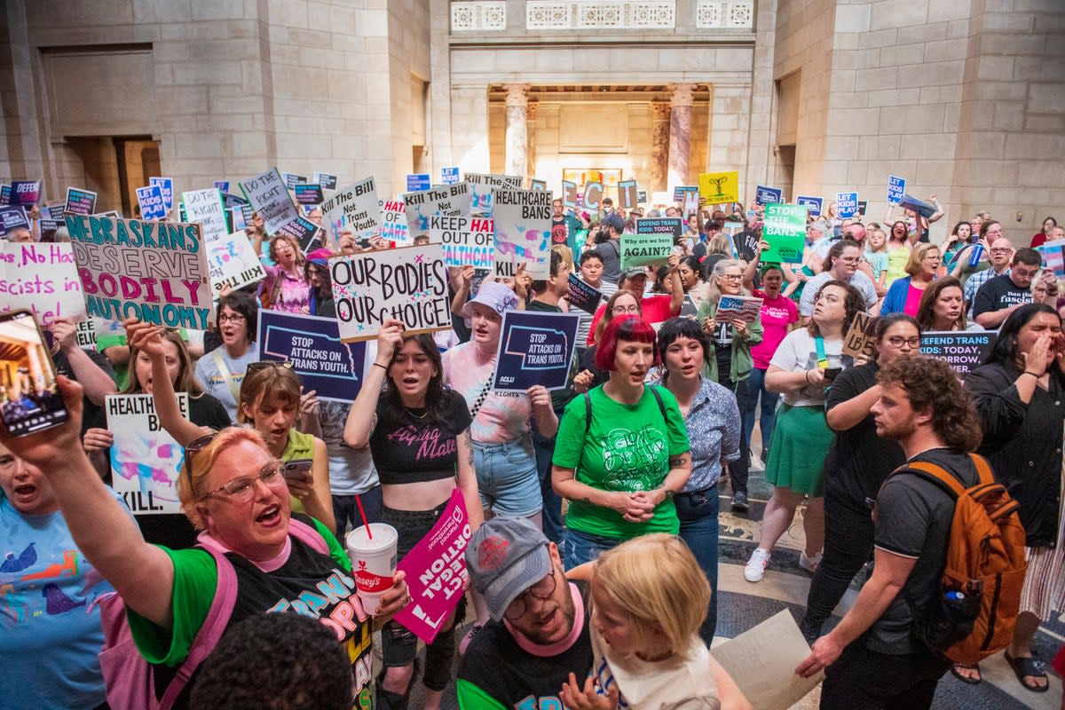 Nebraska has become the 10th state to put abortion on the ballot but an abortion rights measure will compete with an anti-abortion measure   (AP)