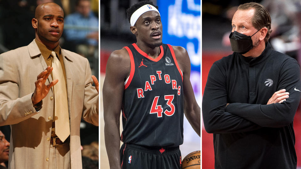 Vince Carter, Pascal Siakam and Nick Nurse have all felt the wrath of Raptors fans at one point or another. (Getty Images)