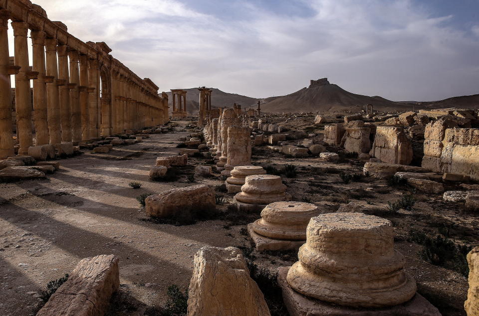 Here's&nbsp;another view of Palmyra's Great Colonnade.