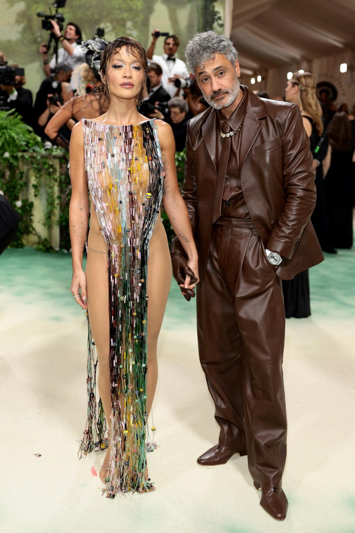 Rita Ora and Taika Waititi attend the 2024 Met Gala.