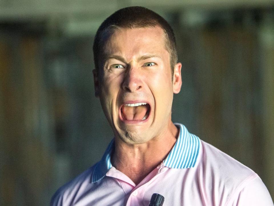 Glen Powell as Chad Radwell in "Scream Queens"