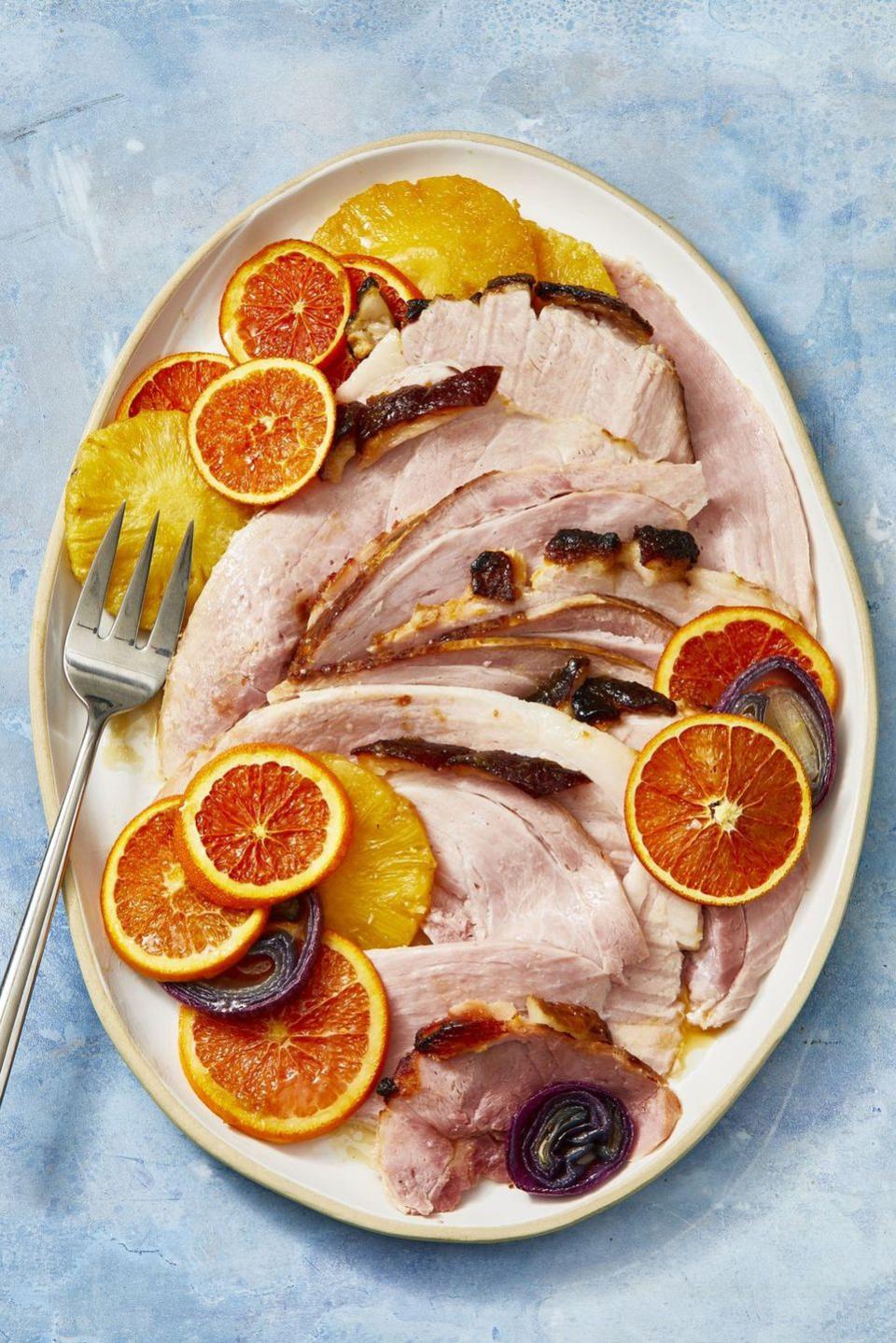 Pineapple and Orange Glazed Ham