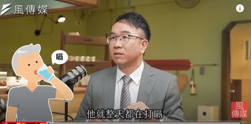 醫師錢政弘表示，一名男子因為整天持續打嗝而就醫，檢查發現，肝臟竟有20公分的肝癌。(圖／取自「下班經濟學」節目)