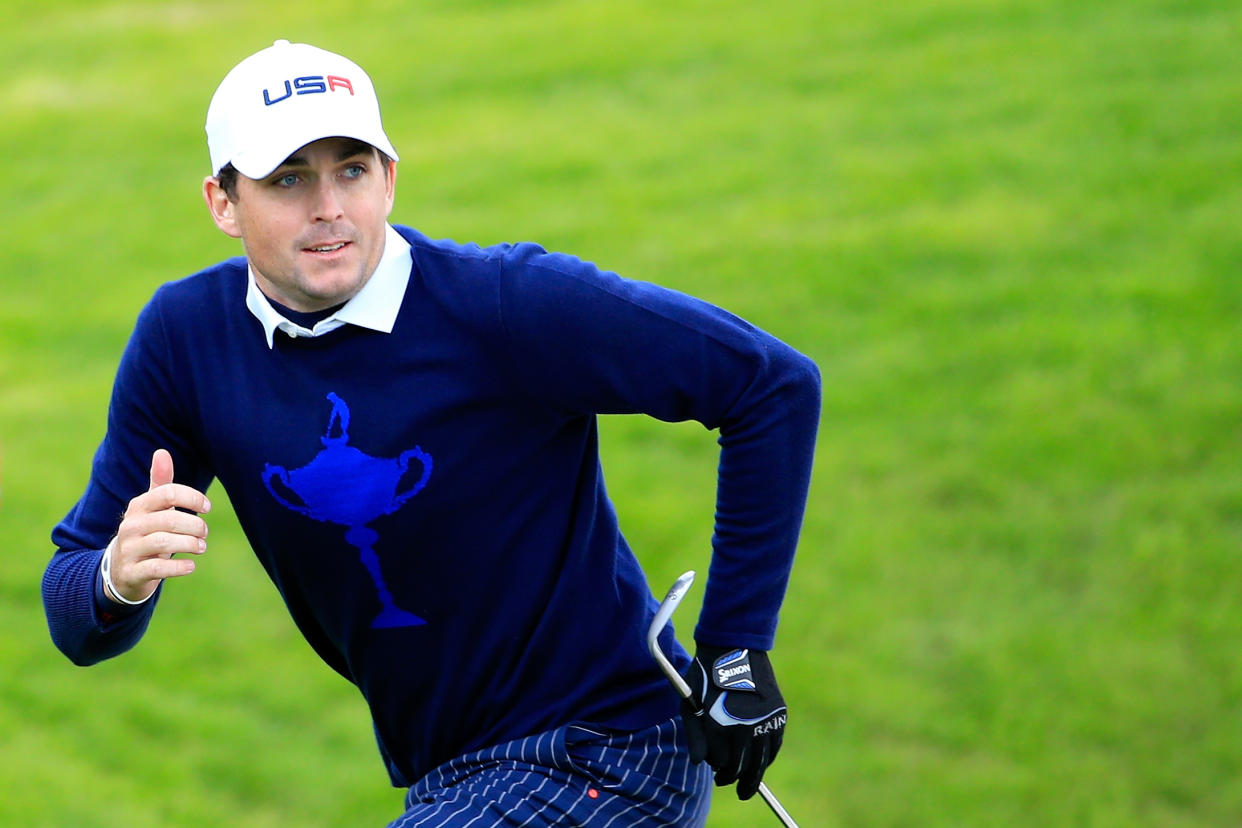 Keegan Bradley, seen here at the 2014 Ryder Cup, is now the 2025 captain. (Harry How/Getty Images)