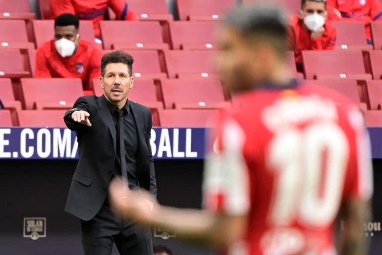 El técnico argentino del Atlético de Madrid Diego Simeone