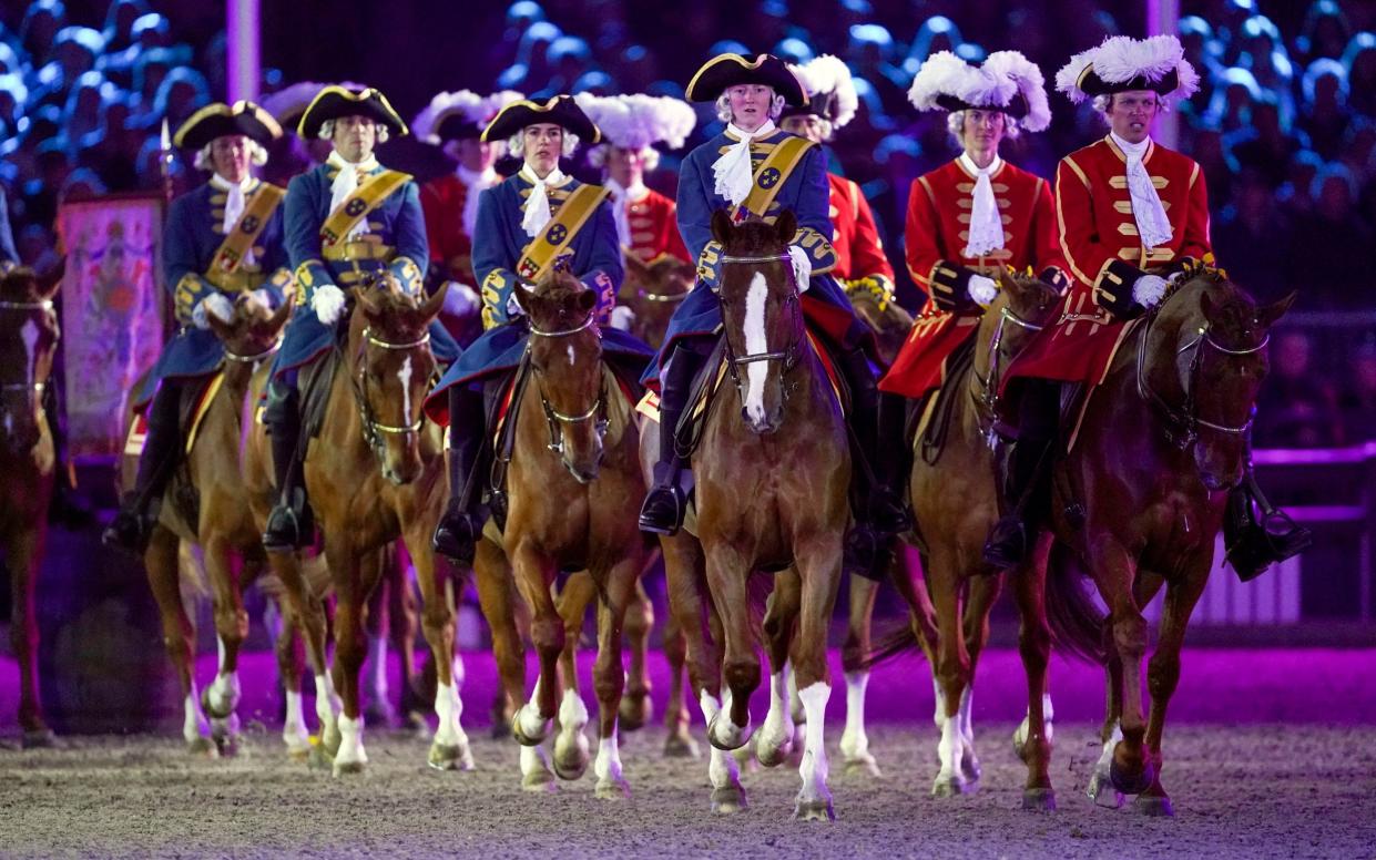 The first performance at the Royal Windsor Horse show took place on Wednesday night - Steve Parsons/PA