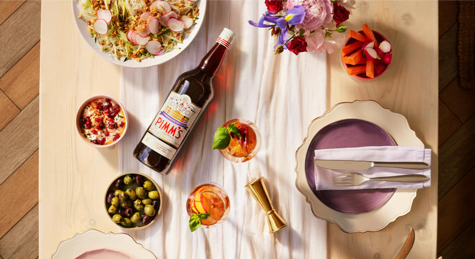 The new limited-edition bottle of coronation Pimm's is perfect for your next BBQ. (Pimm's)